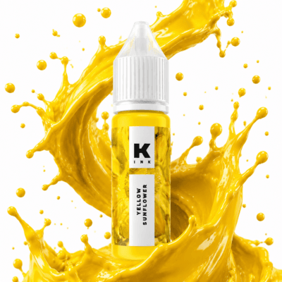 رنگ زرد تتو کراسکا yellow sun flower 15ml