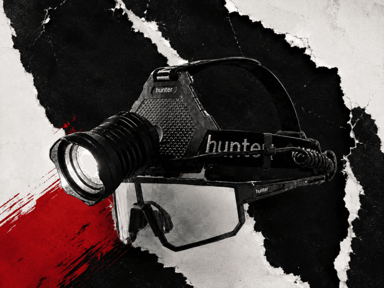 چراغ پیشانی و عینک محافظ Hunter